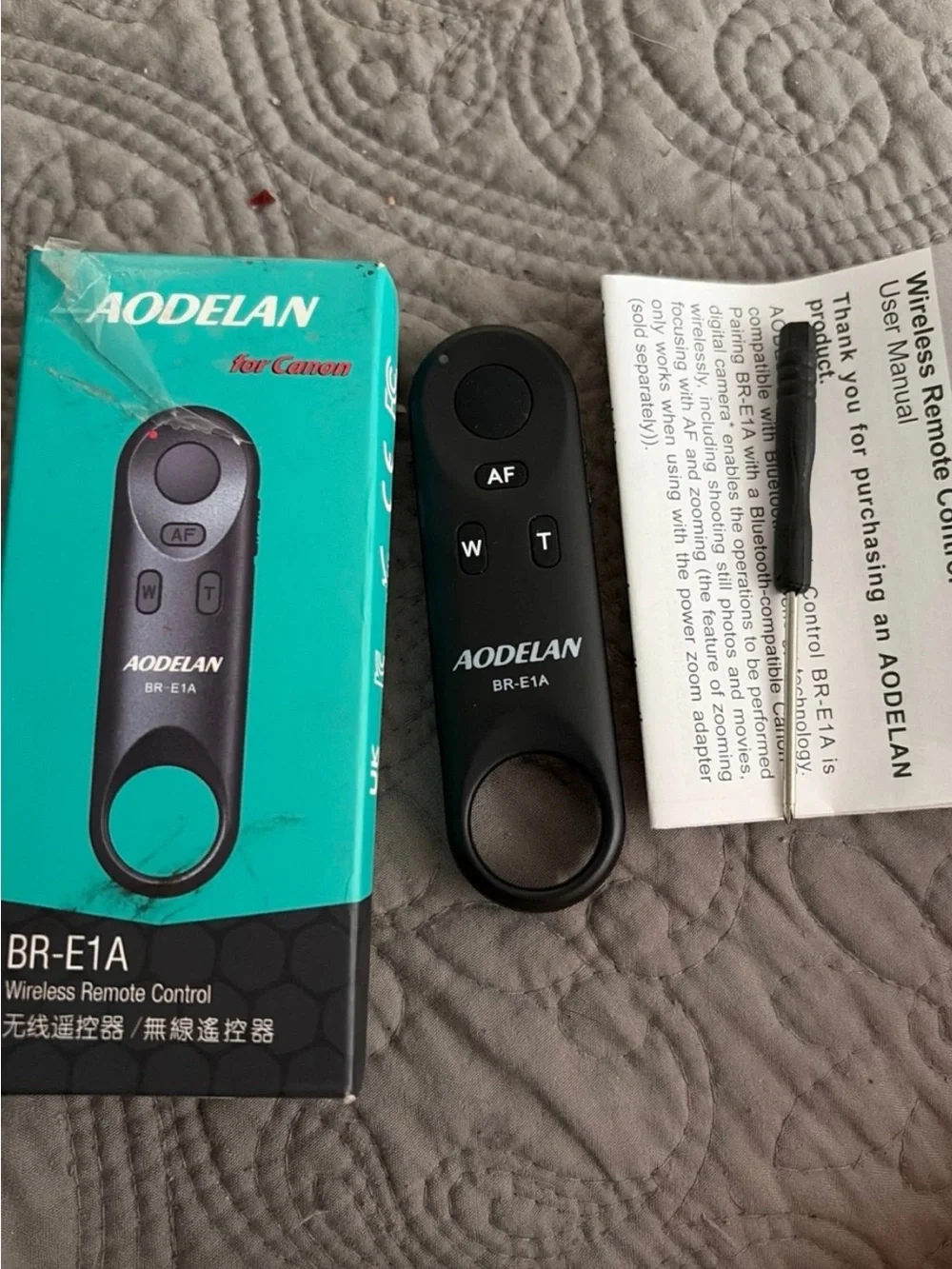 Aodelan BR-E1A Wireless Remote Control - Black NIB